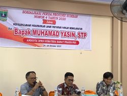 Muhamad Yasin Sosialisasikan Perda Perlindungan Lahan Pertanian di Pariaman