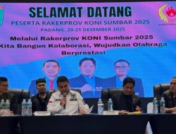 Rakerprov KONI Sumbar 2025, Pengurus tak Aktif Harus Diganti, 10 Cabor Baru Siap Masuk