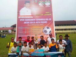 Open Tournament Sepakbola antar SSB se-Kota Padang Resmi Ditutup Evi Yandri, PSTS Tabing berhasil Menjadi Juara