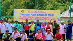 Pengkab Pessel dan Pelti Sumbar Gelar Tenis Persahabatan di Pincuran Boga Painan