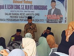 Reses Anggota DPRD Sumbar Ilson Cong Serap Aspirasi Masyarakat Taeh Baruah untuk Pembangunan Daerah