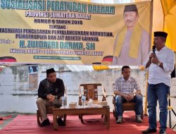 Anggota DPRD Sumbar Zuldafri Darma Sosialisasikan Perda No. 9 Tahun 2018 untuk Perangi Narkoba di Tanah Datar